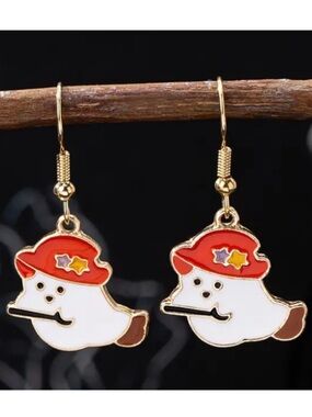 Flying Trick or Treating Halloween Ghost Earrings